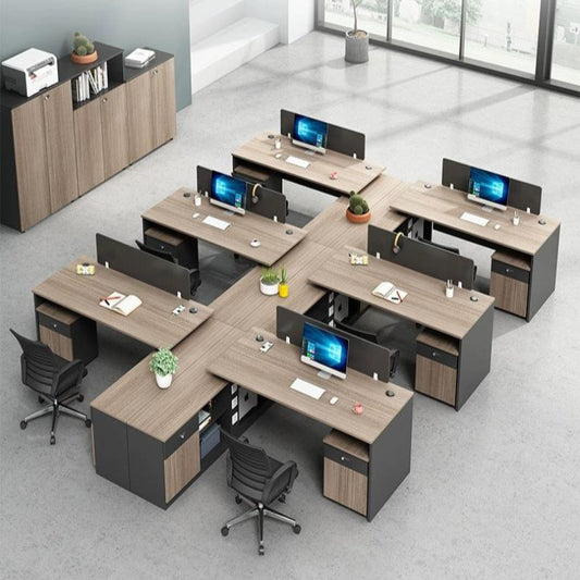 TYMD-RWSD 長方形辦公檯連側櫃組合