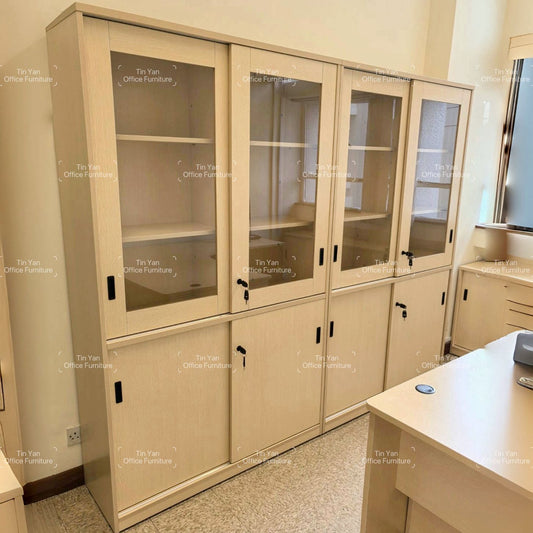 TYGSW-CABINET 木框玻璃趟門文件櫃