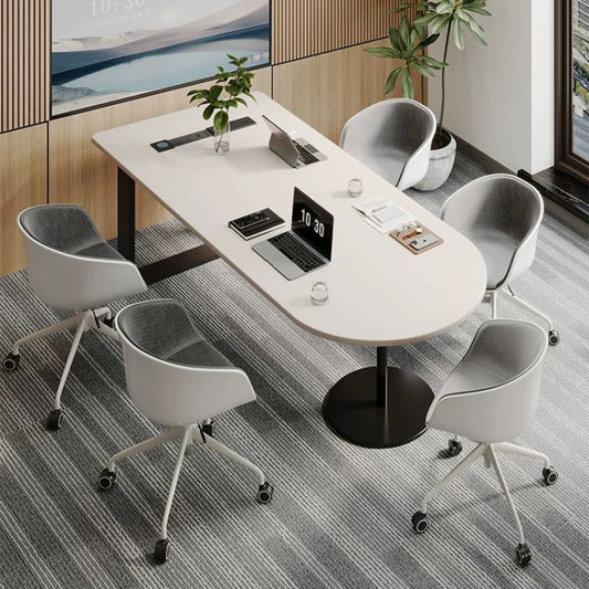 TYMLCT-MRO 金屬腳長方半圓形會議桌