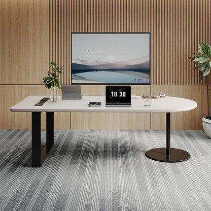 TYMLCT-MRO 金屬腳長方半圓形會議桌