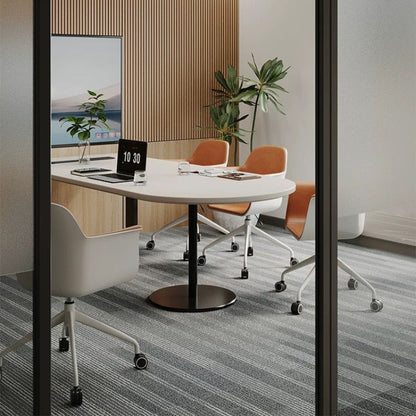 TYMLCT-MRO 金屬腳長方半圓形會議桌